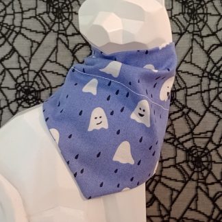 Halloween Cat Bandana - Blue Ghosties