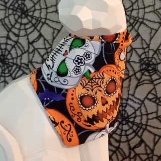 Halloween Cat Bandana - Fancy Jack-o-lanters *Glow in the dark!*
