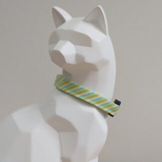 St. Patrick's Day Cat Collar - Green Stripes