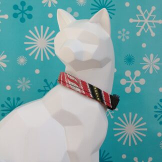 Christmas Cat Collar - Rustic Candy Cane