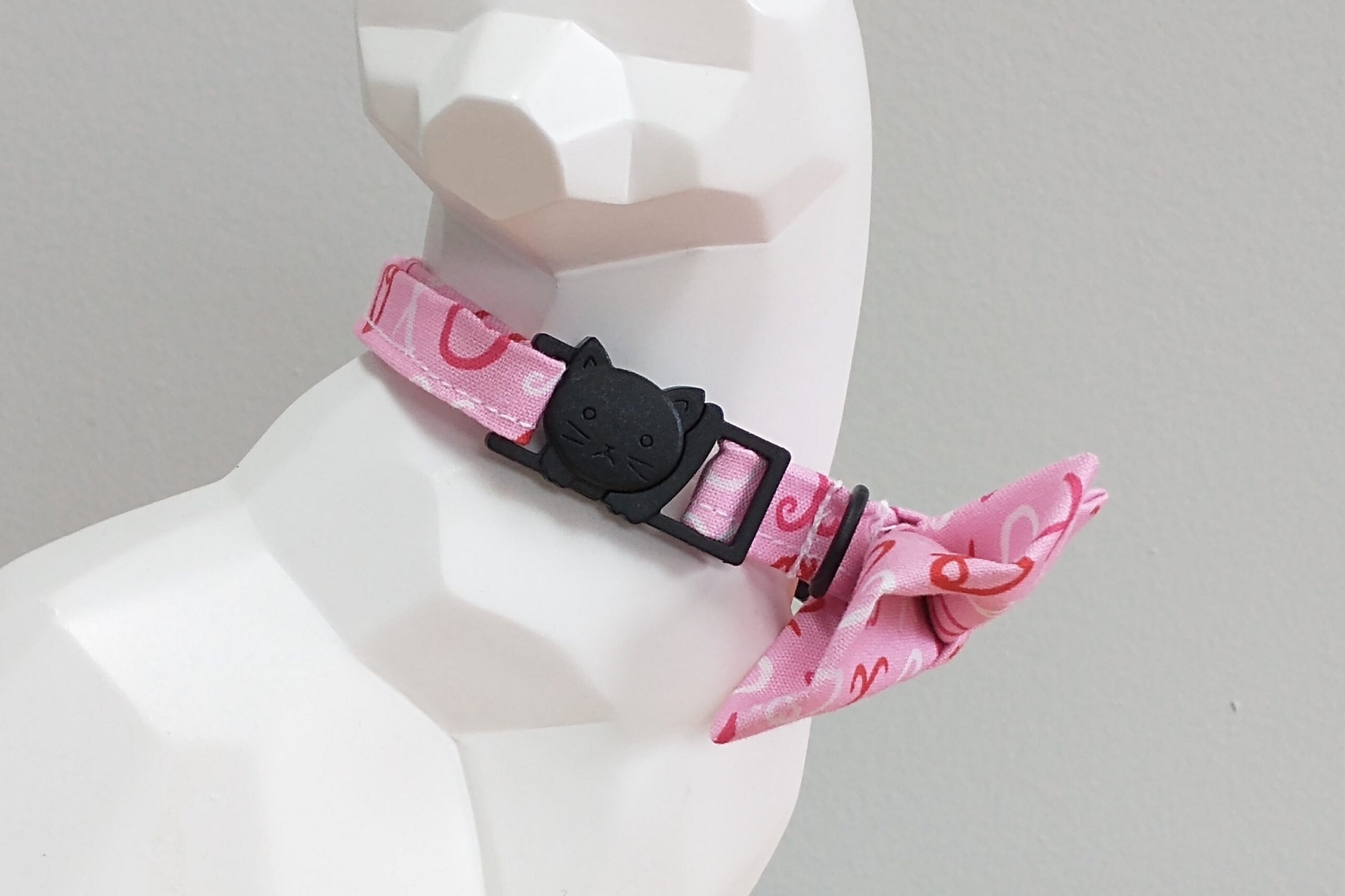 Valentine's Day Cat Bow Tie and Collar - X's and O's - Image 2