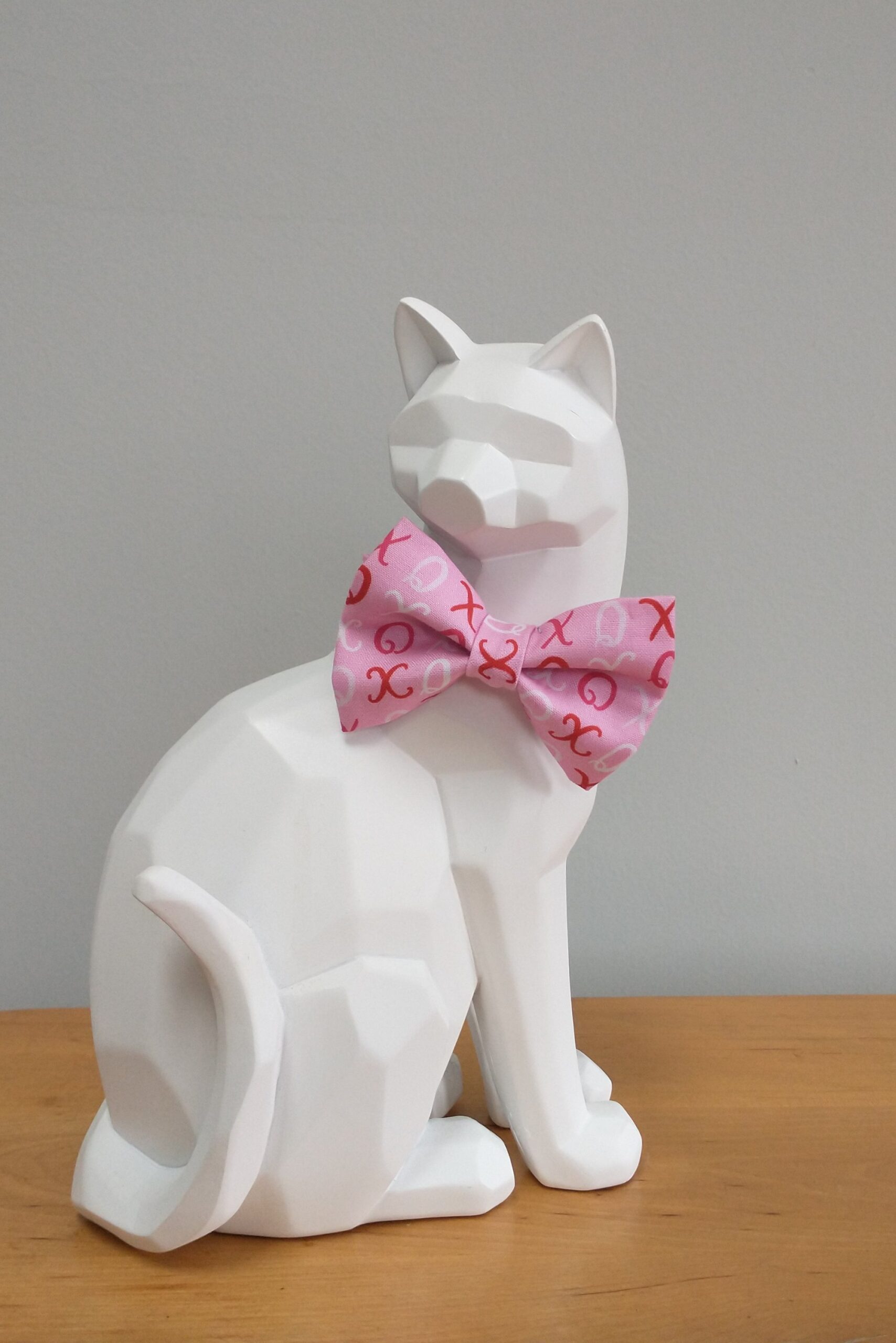 Valentine's Day Cat Bow Tie and Collar - X's and O's - Image 3