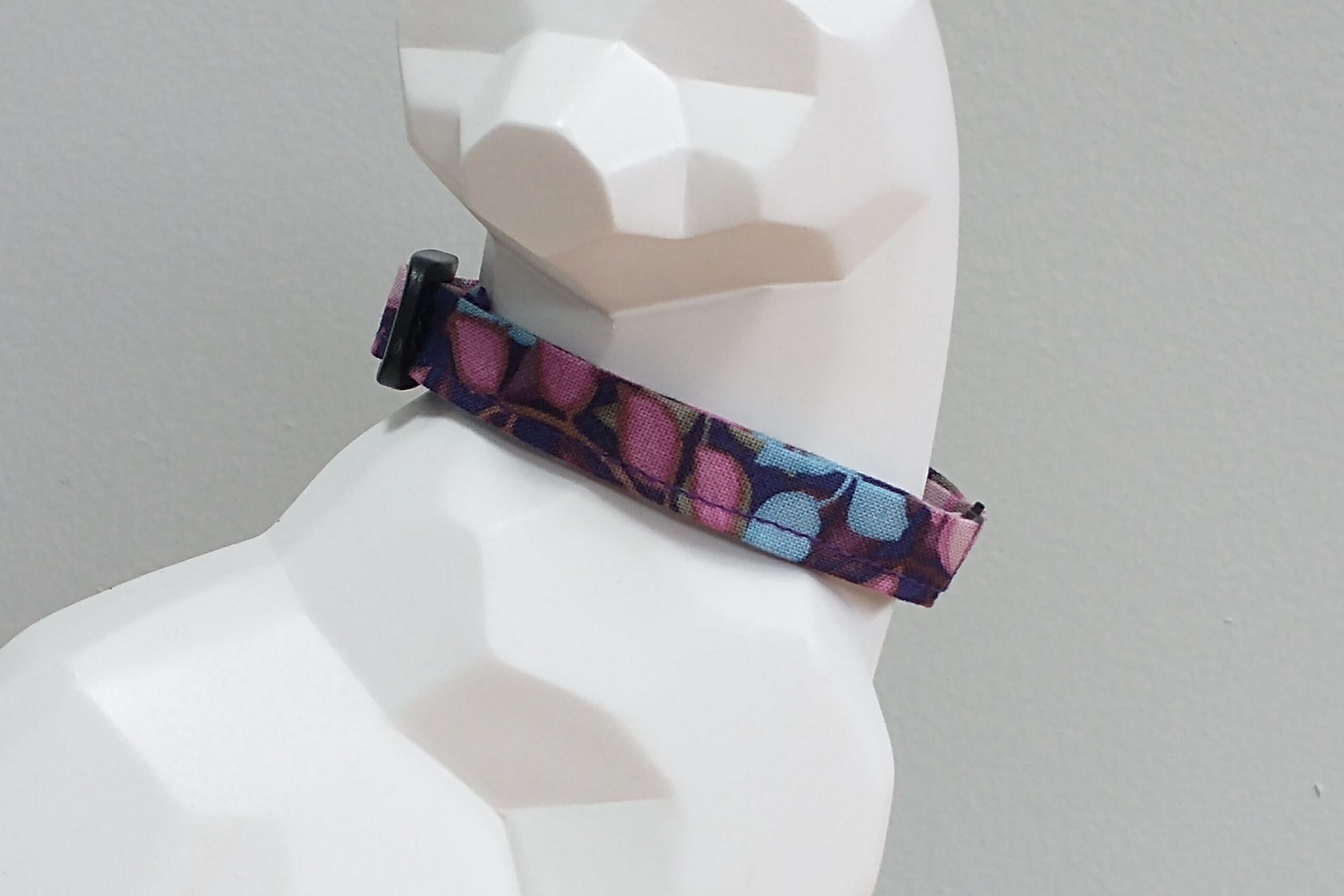 Kitten Collar - Leaves, Dark Purple