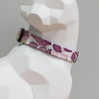Kitten Collar - Leaves, White