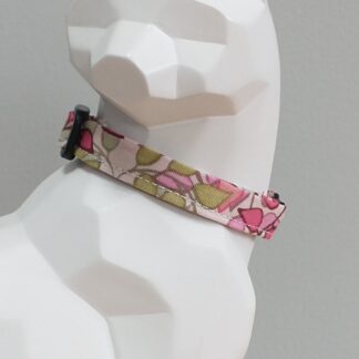 Kitten Collar - Leaves, Pink