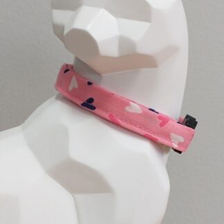 Valentine's Day Cat Collar - Hearts on Pink