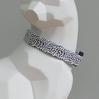 Cat Collar - Black and White Spots