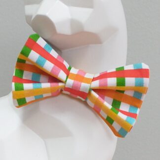 Cat Bow Tie and Collar - Caturday in the Park, Picnic Plaid