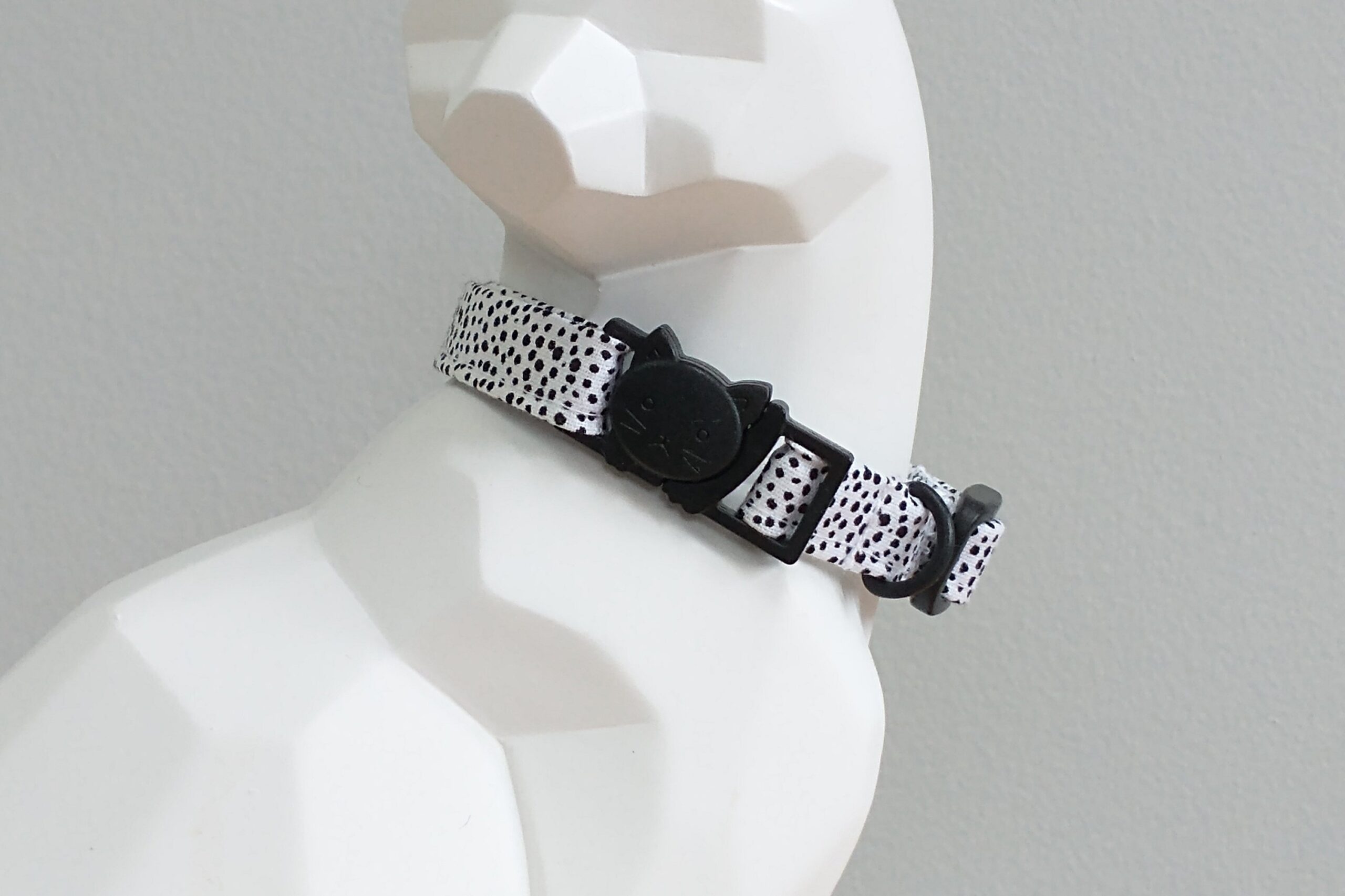 Cat Collar - Black and White Spots - Image 2