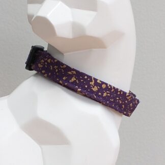 Kitten Collar - Gold Geometric on Purple