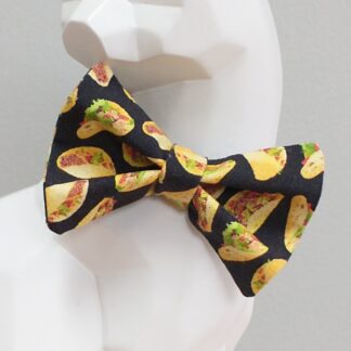 Cat Bow Tie and Collar - Taco time! Tacos on Black