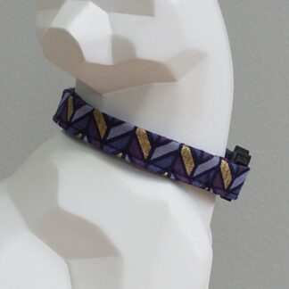 Cat Collar - Gold Geometric Chevrons