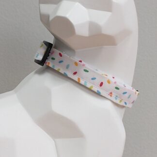 Kitten Collar - Celebrate Good Times! Rainbow Sprinkles on White