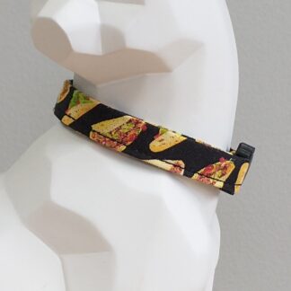Cat Collar - Taco Time! Tacos on Black