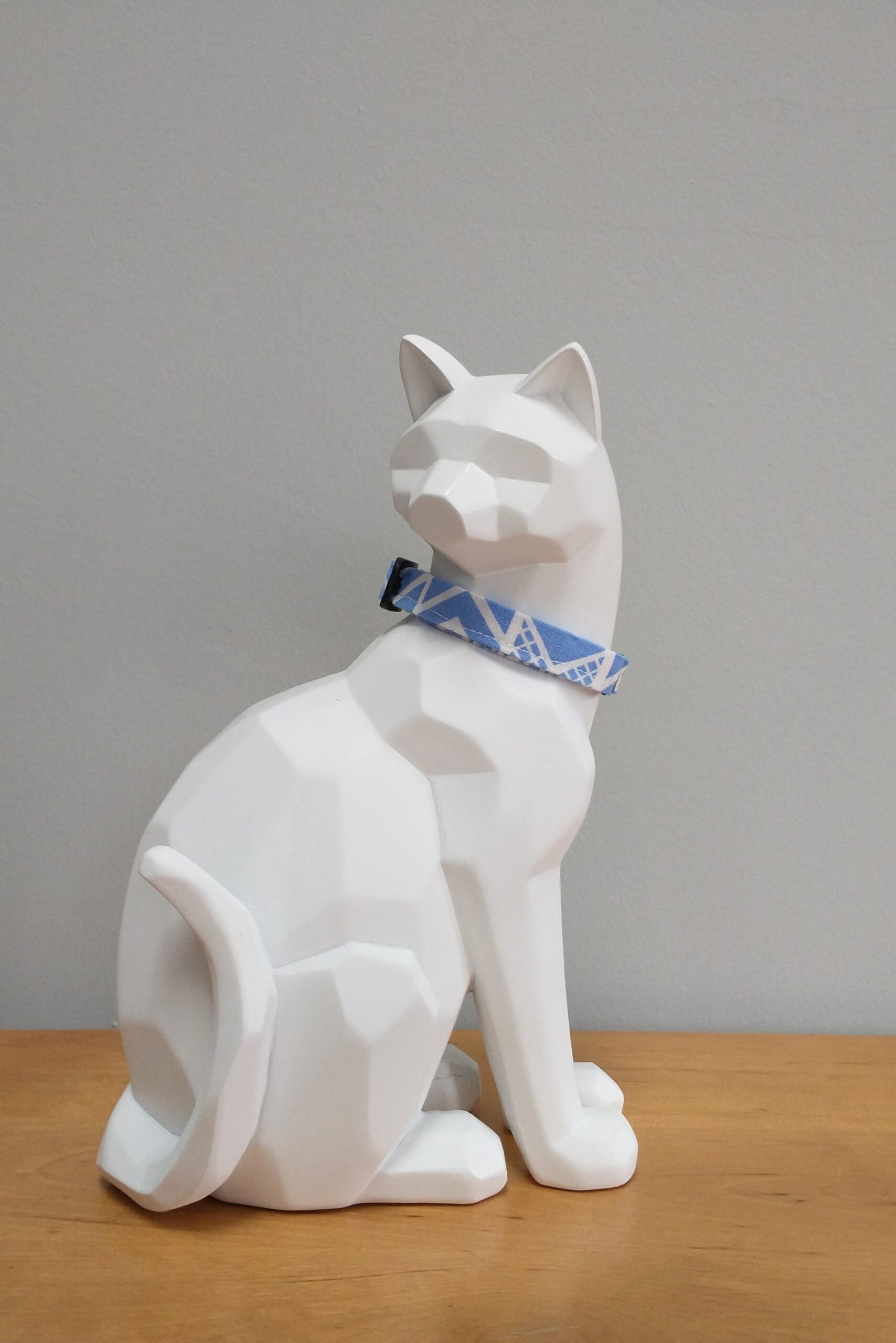 Kitten Collar - Geometric Blue - Image 3