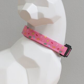 Cat Collar - Celebrate Good Times! Rainbow Sprinkles on Pink