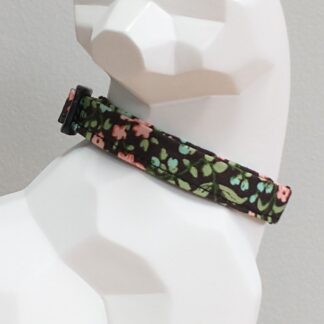 Kitten Collar - Pastel Floral Black