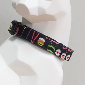 Kitten Collar - Sushi on Black