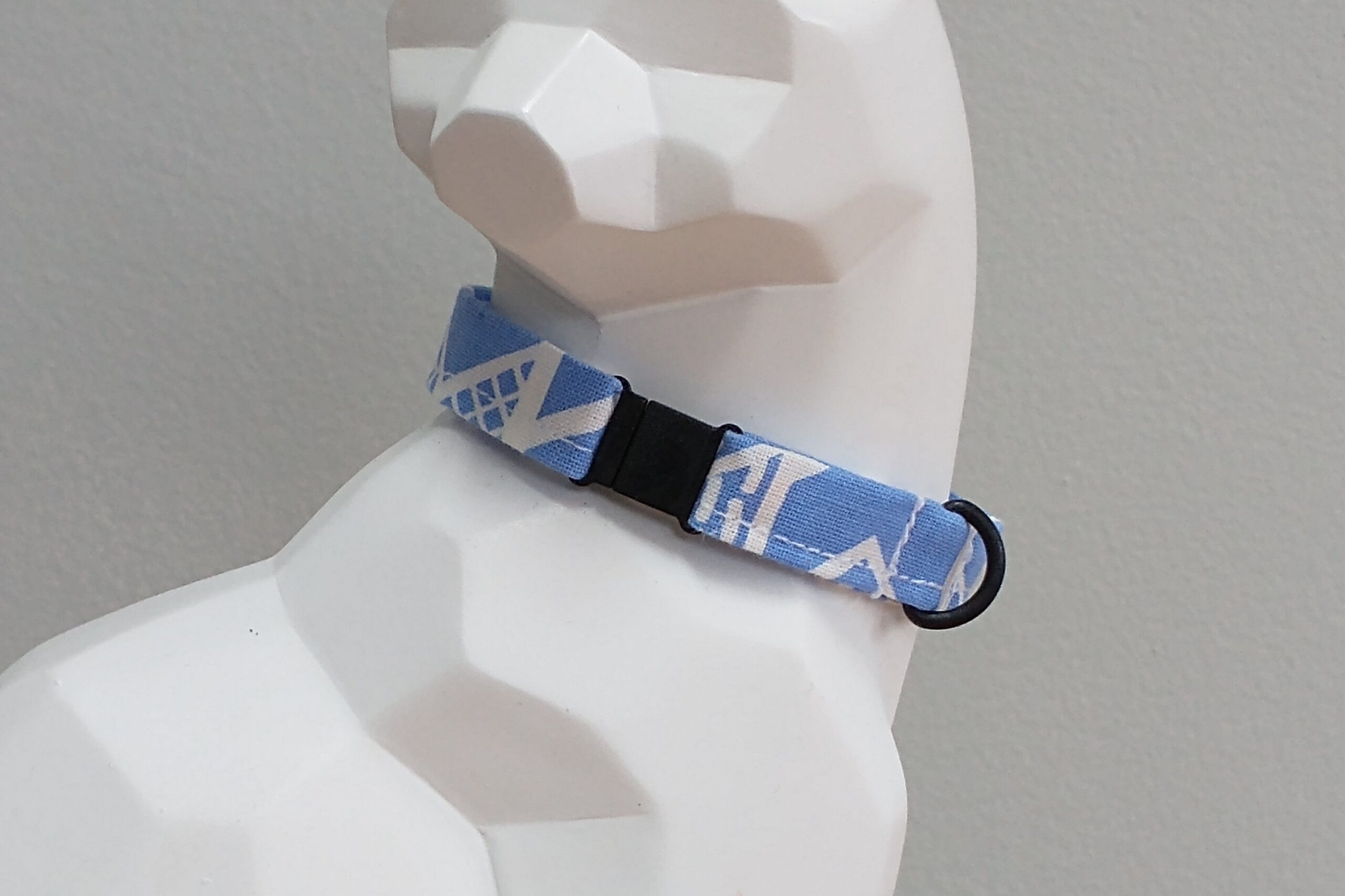 Kitten Collar - Geometric Blue - Image 2