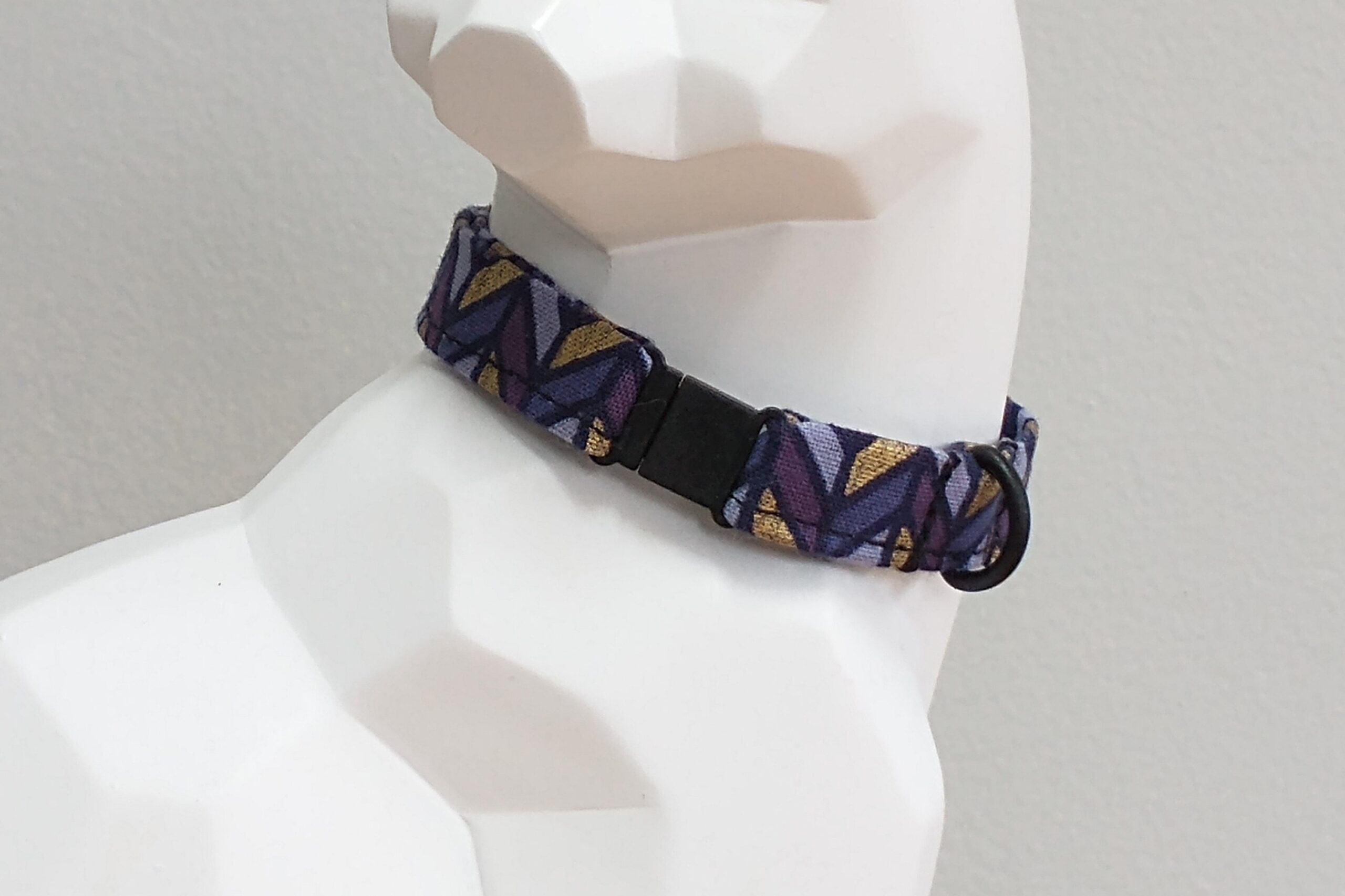 Kitten Collar - Gold Geometric Chevrons - Image 2