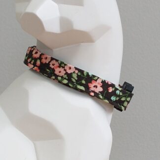 Cat Collar - Pastel Floral Black