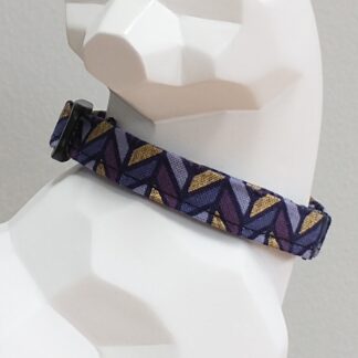 Kitten Collar - Gold Geometric Chevrons