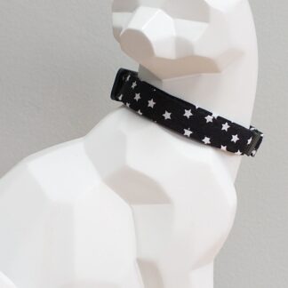 Kitten Collar - Tiny Stars on Black