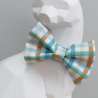 Easter Cat Bow Tie and Collar - Spring Plaid
