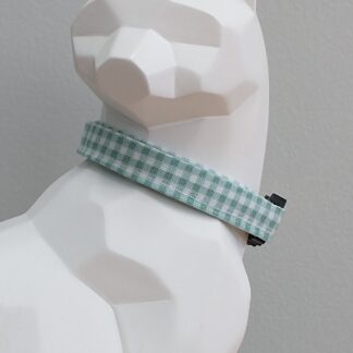 Easter Cat Collar - Gingham Blue