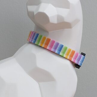 Easter Cat Collar - Pastel Rainbow Stripes