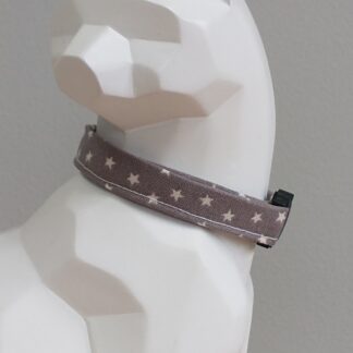 Cat Collar - Tiny Stars on Grey