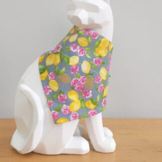 Cat Bandana - Lemons and Roses
