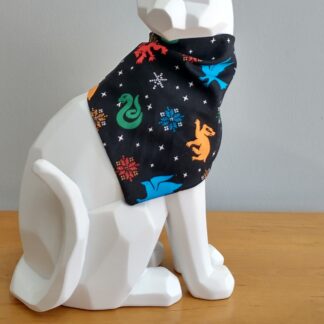 Christmas Cat Bandana - Festive Wizard Houses