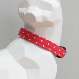 Canada Day Cat Collar - Dots Red and White