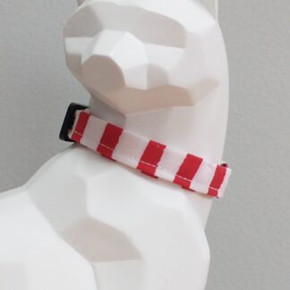 Canada Day Kitten Collar - Red and White Stripes