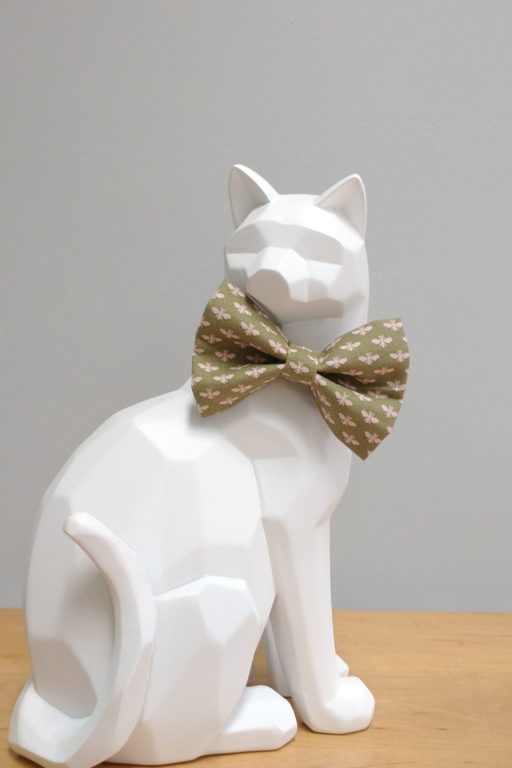 Cat Bow Tie and Collar - Beehave, Olive - Image 3
