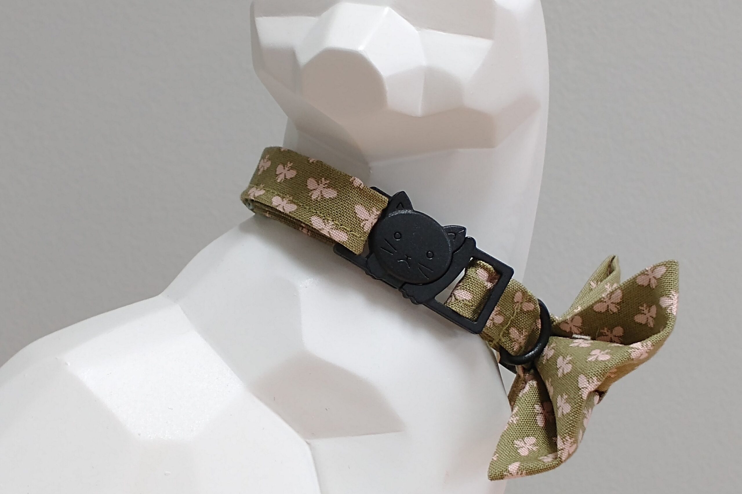Cat Bow Tie and Collar - Beehave, Olive - Image 2