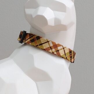 Thanksgiving Kitten Collar -  Golden Harvest Plaid
