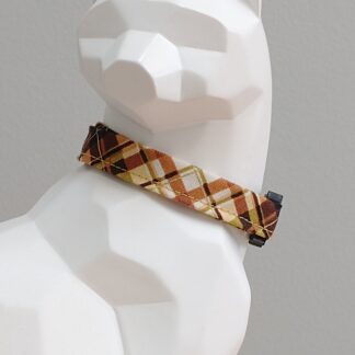 Thanksgiving Cat Collar - Golden Harvest Plaid