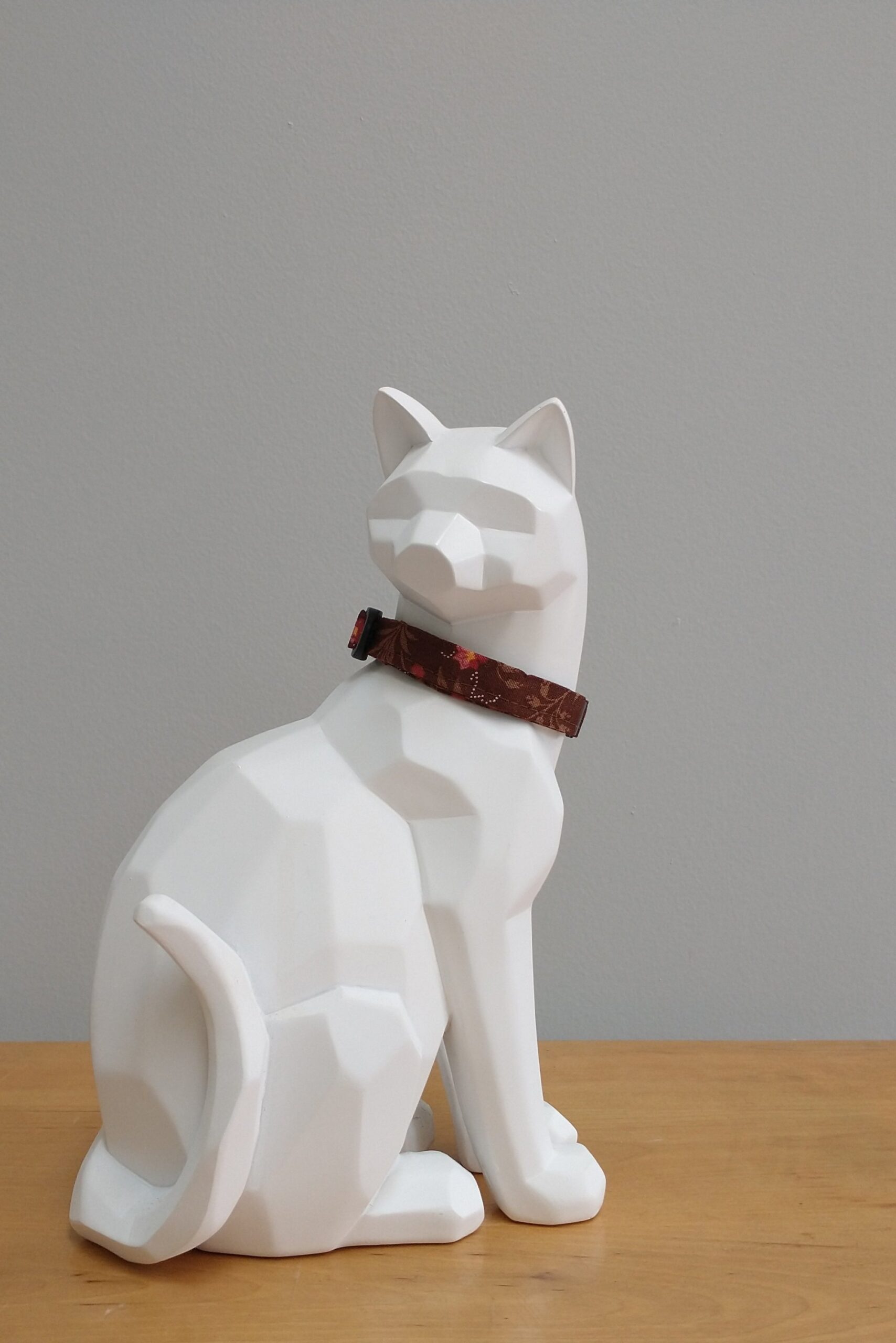 Thanksgiving Kitten Collar - Autumn Floral on Brown - Image 3