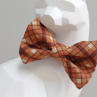 Thanksgiving Cat Bow Tie and Collar - Thanksgiving Plaid