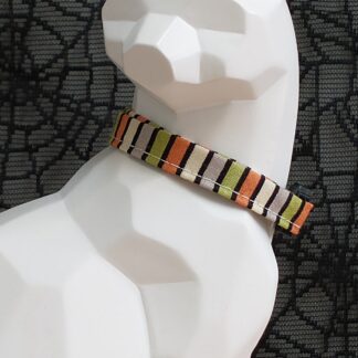 Halloween Cat Collar - Creepy Stripes