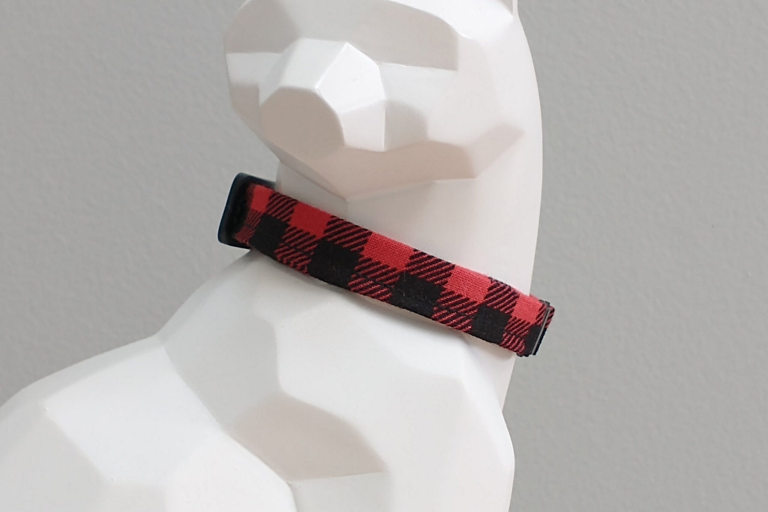 Thanksgiving Kitten Collar - Black and Red Buffalo Plaid