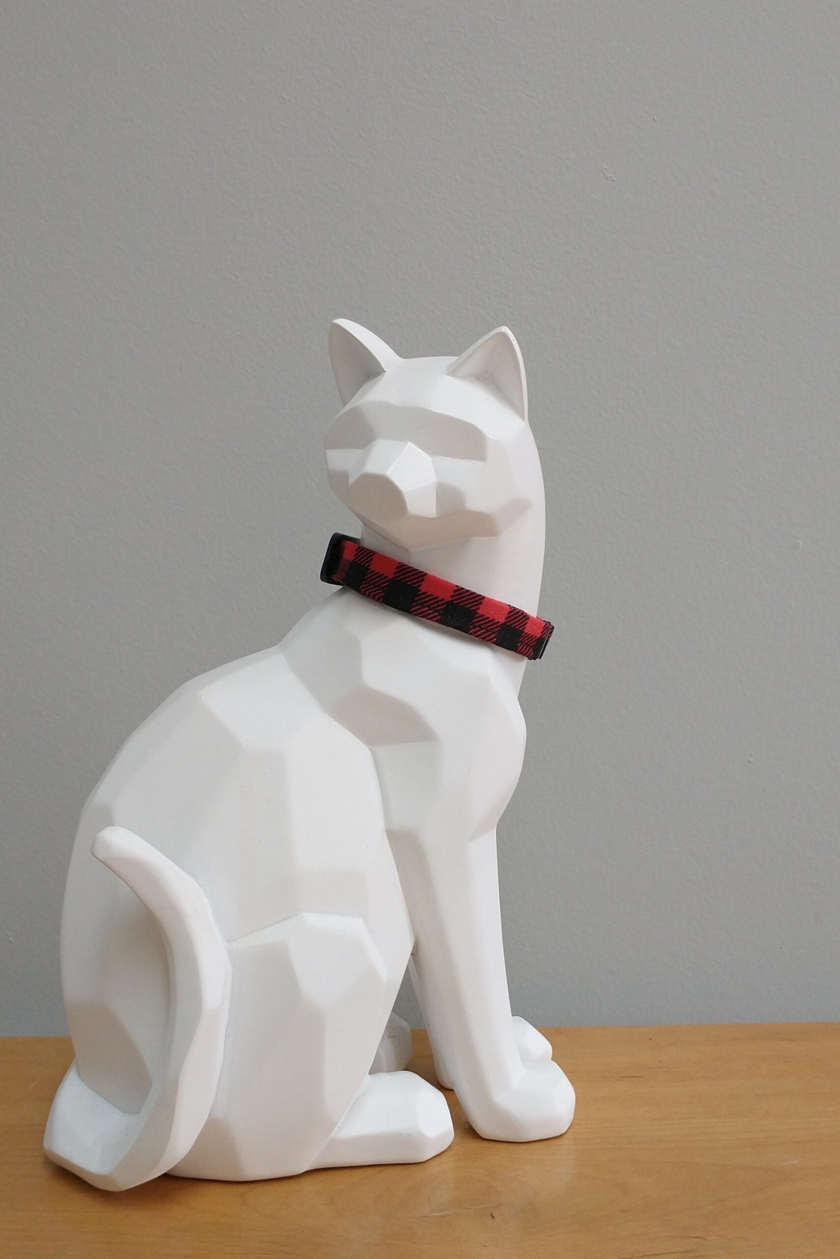 Thanksgiving Kitten Collar - Black and Red Buffalo Plaid - Image 3