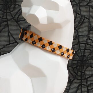 Halloween Kitten Collar - Halloween Plaid