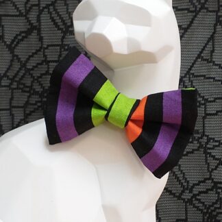 Halloween Cat Bow Tie and Collar - Wicked Stripes