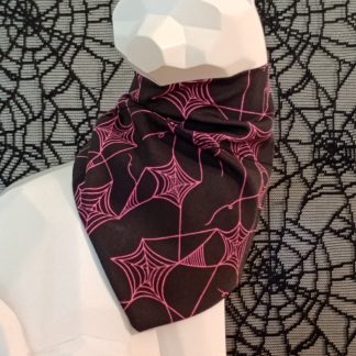 Halloween Cat Bandana - Cobwebs