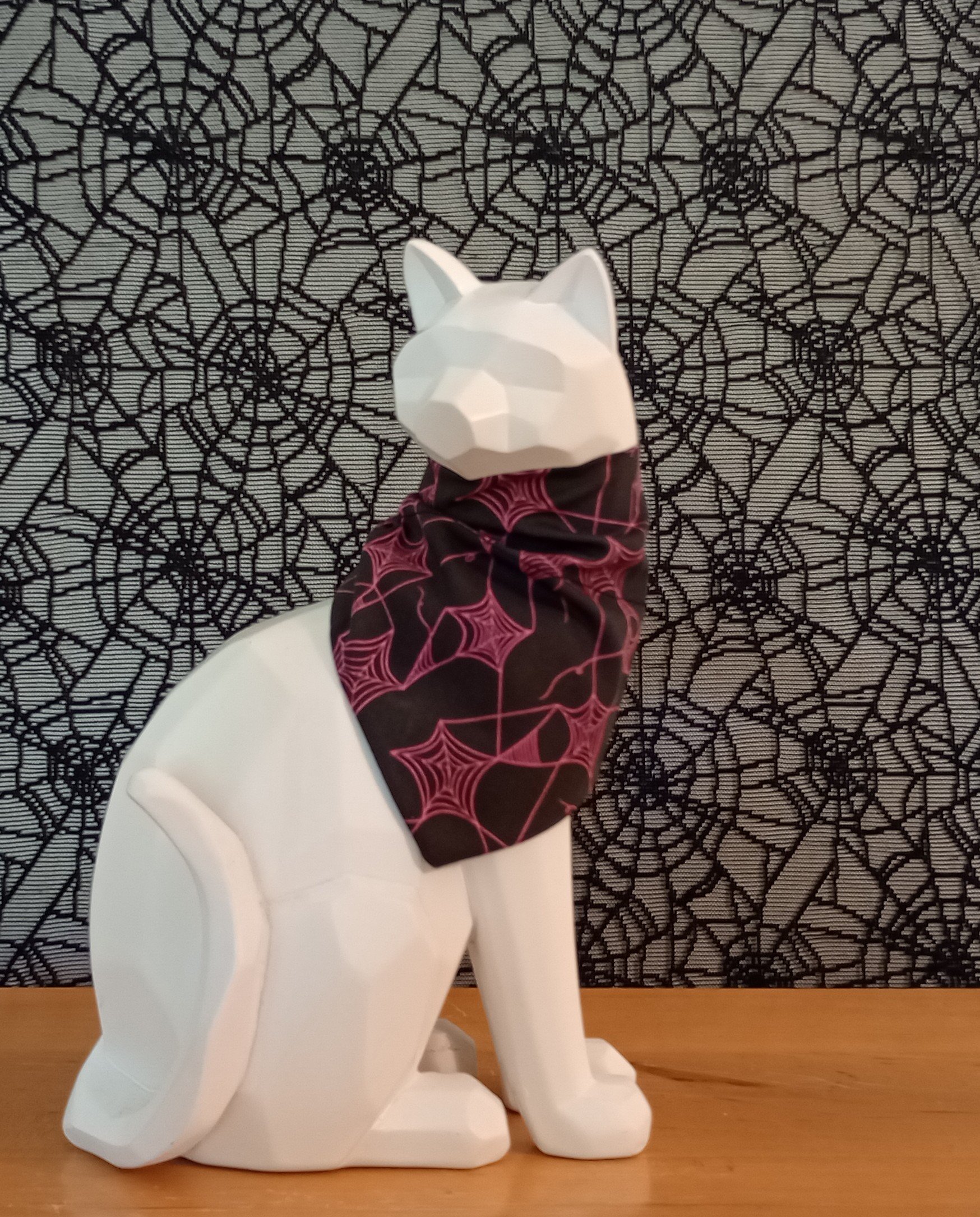 Halloween Cat Bandana - Cobwebs - Image 2