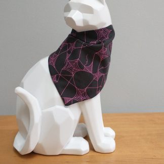 Halloween Cat Bandana - Cobwebs