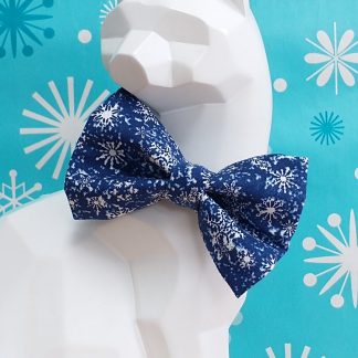 Christmas Cat Bow Tie and Collar - Blue Blue Blue Christmas